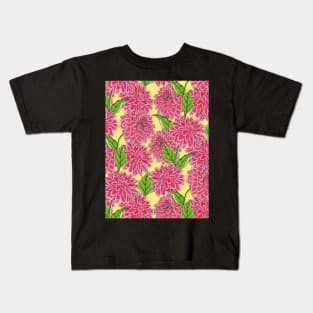 Dahlia Floral Art Kids T-Shirt